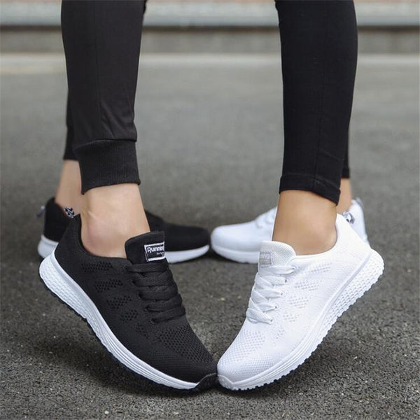 Breathable Vulcanized Mesh Walking Shoes for Woman 