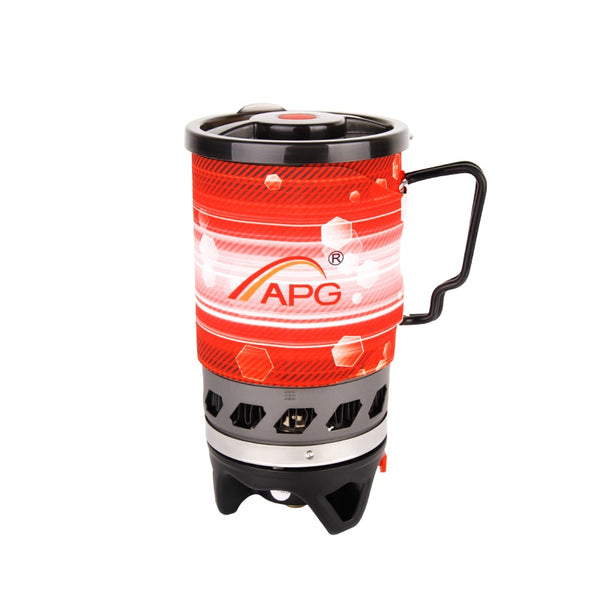 APG Outdoor Portable Cooking System Hiking Camping Stove Heat Exchanger Pot Propane Gas Burners
