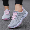  Breathable Walking Mesh Flat Shoes Sneakers for Women 