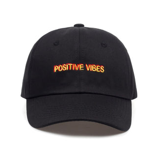 2018 new  Positive Vibes Cotton Embroidery Baseball cap men women Summer fashion Dad hat Hip-hop caps wholesale