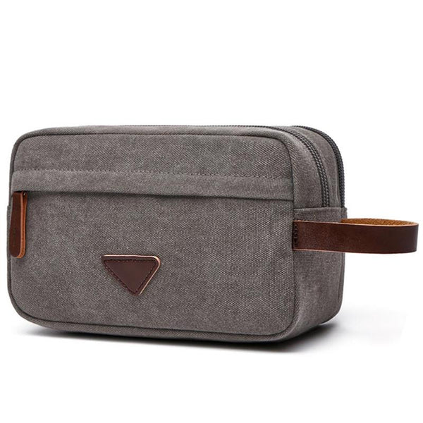 Men Travel Organizer Bags For Shaving Kits Canvas Cosmetic Makeup Toiletry Bag Double Compartments Women Beauty Case