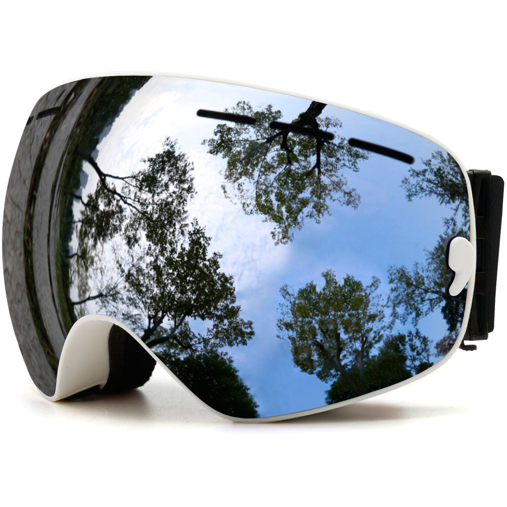Buy c13-white-silver MAXJULI Ski Goggles - Interchangeable Lens - Premium Snow Goggles For Men and Women
