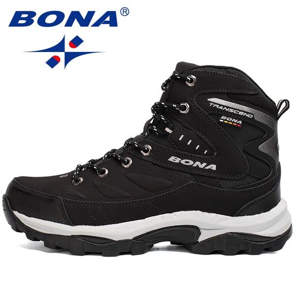BONA Men's Hiking Leather Ankle boots for Outdoor Activities