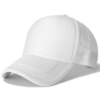 Buy white Plain and Mesh  Adjustable Snapback Baseball Cap