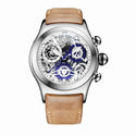 Reef Tiger/RT Chronograph Skeleton Dial Sport Watches for Men 