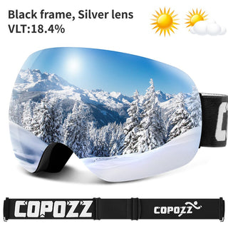Compra bks-goggle-only COPOZZ Anti-Fog Ski Spherical Frameless Ski Goggles 100% UV400 Protection