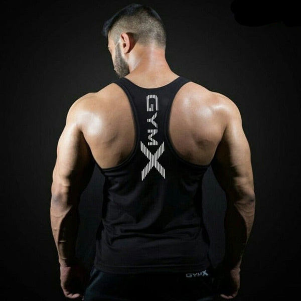 Cotton Y back-shape Bodybuilding Tank Tops, Gym Shark Men, JD Sports, Decathlon