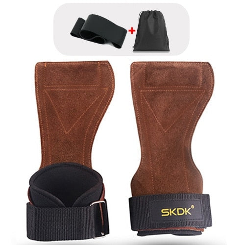 SKDK Anti Slip Weight Lifting Grip with wrist strap for barbell grip