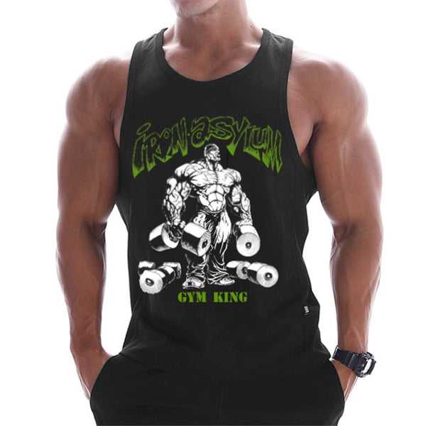 Bodybuilding tank-top for men of various designs. sleeveless singlet for men
