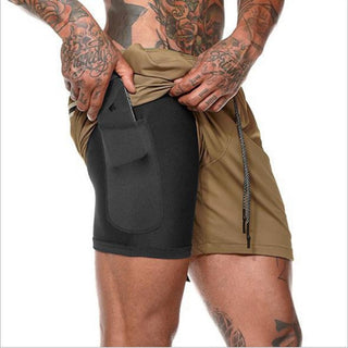 Compra brown Quick Dry two - part Shorts for Men with inside pocket