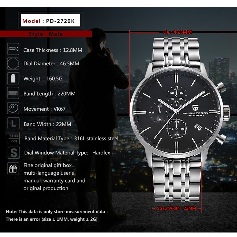 Pagani Design Military style Quartz Watch 