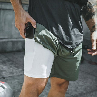 Compra army-green Quick Dry two - part Shorts for Men with inside pocket