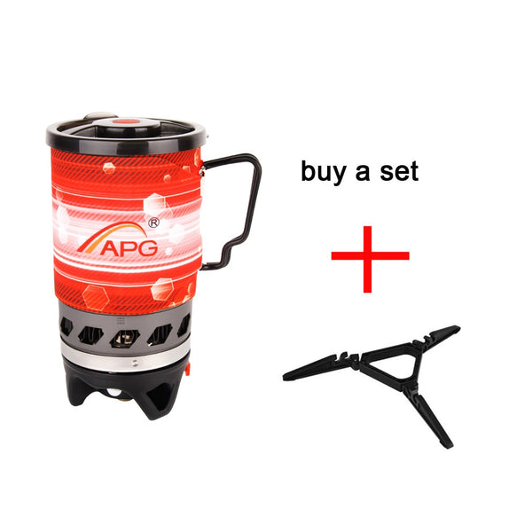 APG Outdoor Portable Cooking System Hiking Camping Stove Heat Exchanger Pot Propane Gas Burnersooking System Hiking Camping Stove Heat Exchange