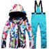 New Thick Warm Ski Suit Women Waterproof Windproof Skiing 