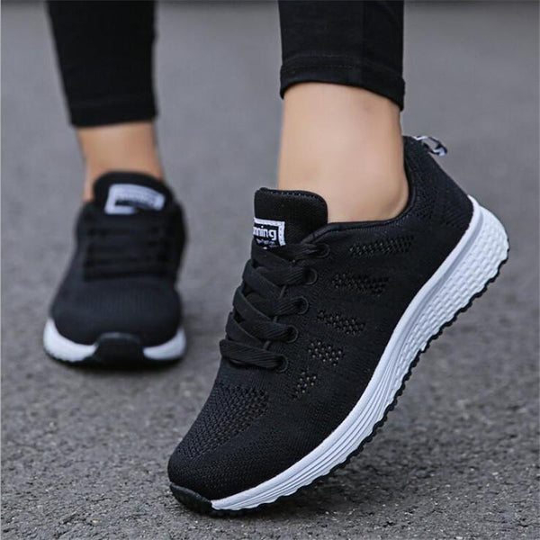 Breathable Vulcanized Mesh Walking Shoes for Woman 