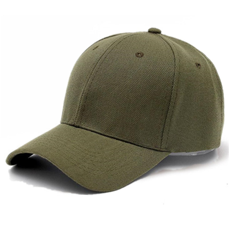 Buy army-green-1 Plain and Mesh  Adjustable Snapback Baseball Cap