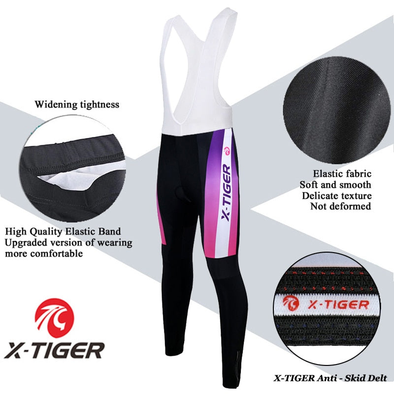 2 pcs Cycling Jersey Set for Women with Anti-UV protection