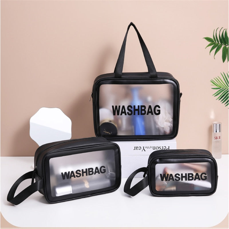 Transparent Waterproof  Wash & Cosmetics gym Bag for Women