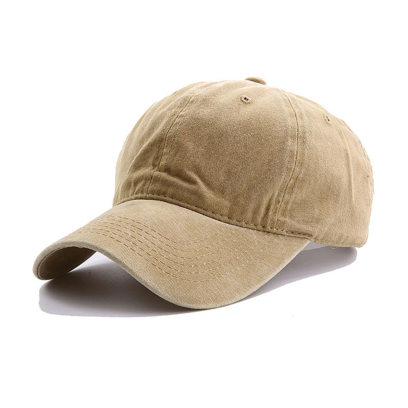 Acheter khaki-cap Solid Vintage Visor Cotton baseball Cap