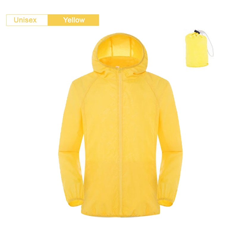 Acheter unisex-yellow Camping, Hiking or jogging Waterproof Jacket for Men &amp; Women With Pocket