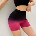 High-waisted Gradient Colour Seamless Hip Lift Shorts for Women