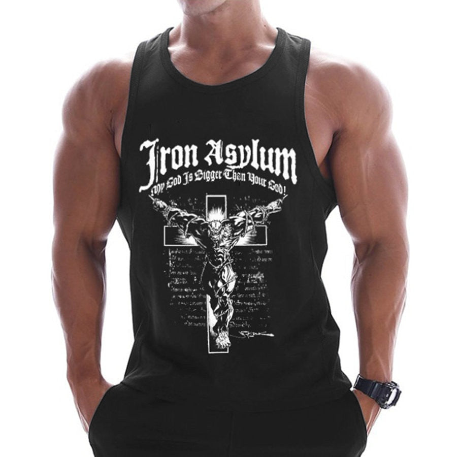 Acheter c1 Gym-inspired Printed Bodybuilding and fitness cotton Tank Top for Men