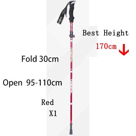 5-Section Folding Trekking Pole for Walking & Hiking