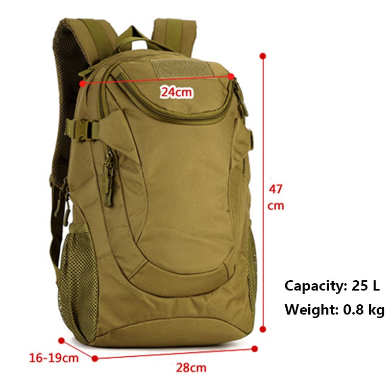 25L Military Tactical Sports Backpack Waterproof