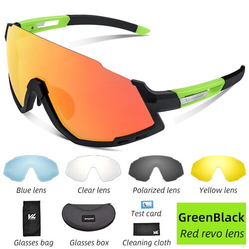 VICTGOAL  Polarized Cycling Sunglasses UV400 Sports Goggles 5 Lenses