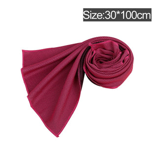 Buy wine-red-3 Microfiber Towel Quick-Dry Summer Thin Travel Breathable Beach Towel Outdoor Sports Running Yoga Gym Camping Cooling Scarf