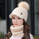 knitted Thick Warm Beanie Bonnet form women warm hat for women