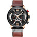 CURREN Sport Military style Leather Wrist Watch for Men 