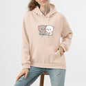 Cute Milk Bear Thicken Printed Pullover Hoodies for Women