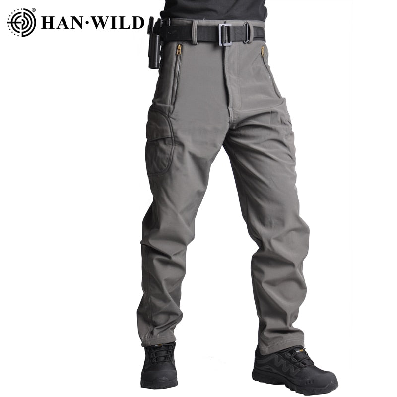 Fleece Tactical Cargo Pants for Men-17