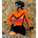 Women XAMA Pro Cycling Jumpsuit Long Sleeve Bike Skinsuit