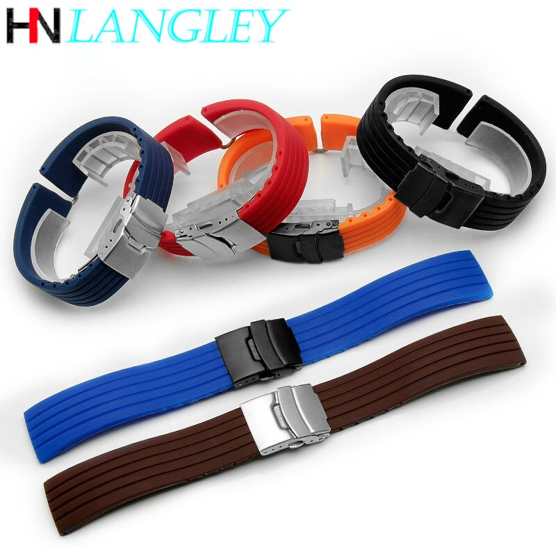 20mm 22mm Quick Release Silicone Watch Bands For Samsung Active 43mm 