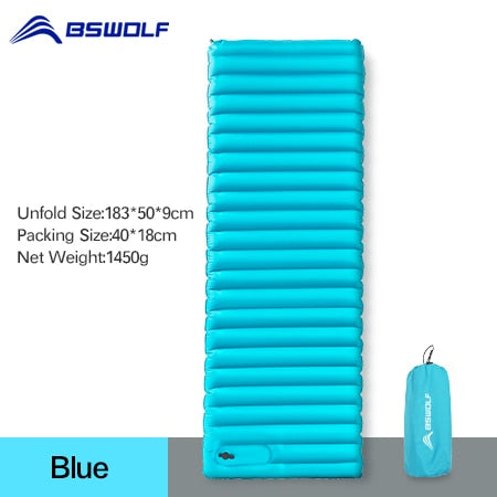 BSWOLF Inflatable Mattress for Outdoor Camping sleeping pad
