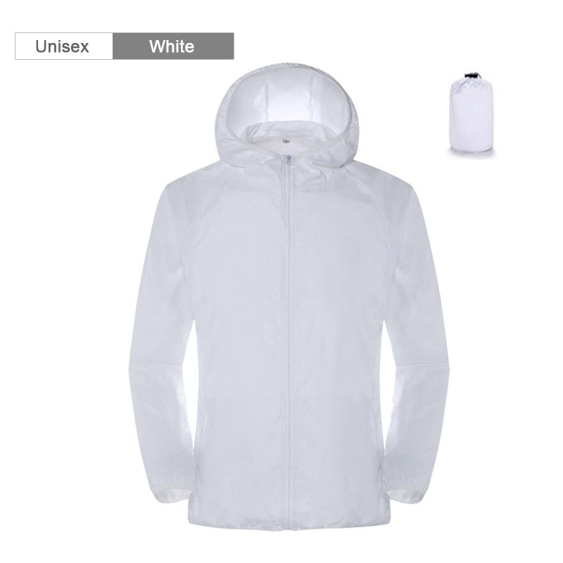 Acheter unisex-white Camping, Hiking or jogging Waterproof Jacket for Men &amp; Women With Pocket