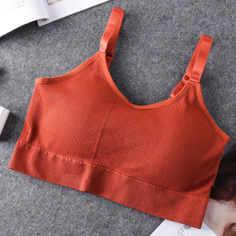 Comprar red Seamless Sports Fitness Yoga push up Bra top
