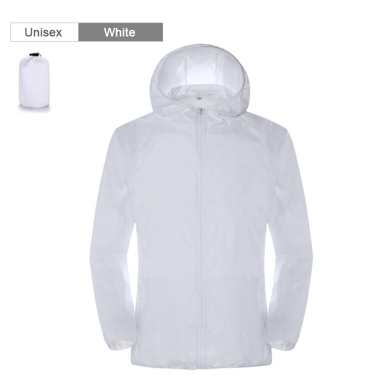 Acheter unisex-white Hiking Jacket Waterproof Quick Dry Camping Sun-Protective Anti UV Windbreaker