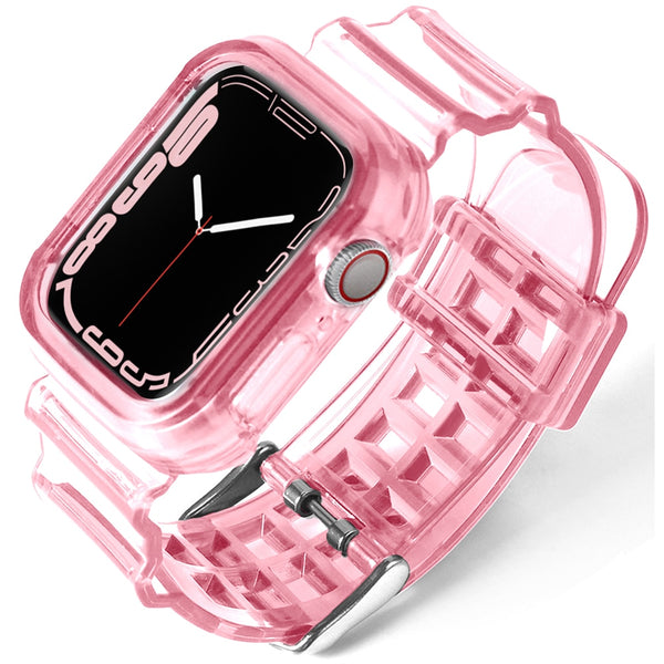 Apple Watch 8 7 6 SE 5 4 3 Transparent silicone Strap