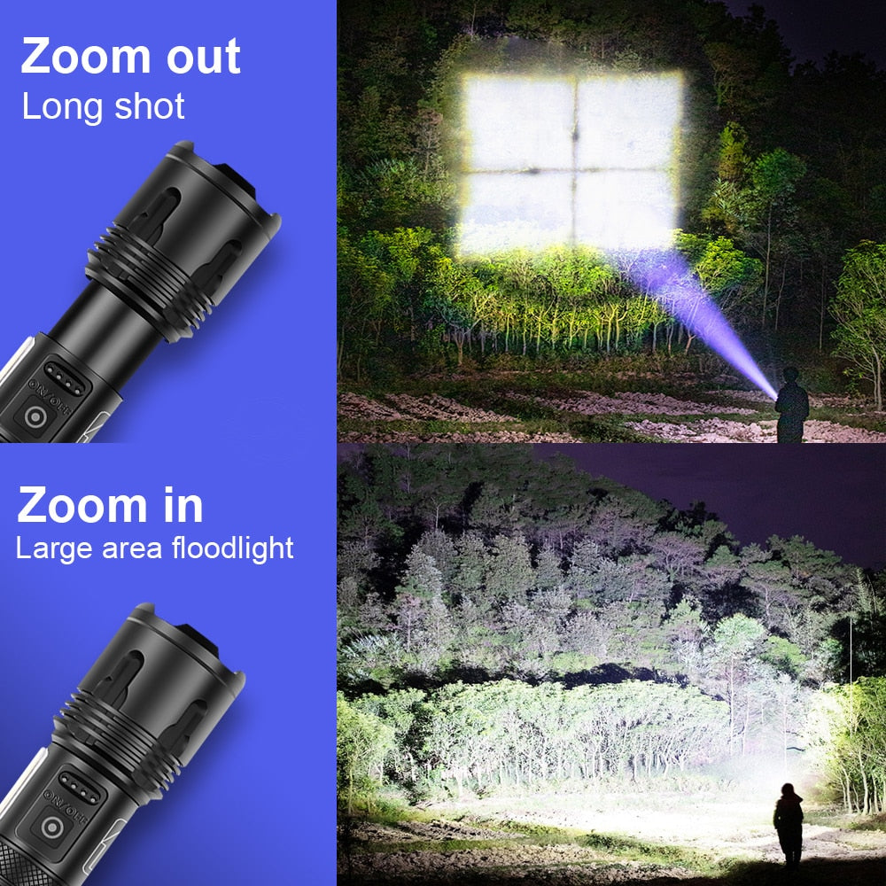 Rechargeable XHP120 Powerful Led Flashlight XHP90 High Power Torch-13