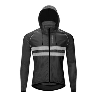 Compra bl225-black WOSAWE Windproof &amp; Waterproof Cycling Hooded Jackets