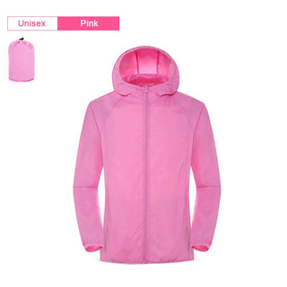 Compra unisex-pink Hiking Jacket Waterproof Quick Dry Camping Sun-Protective Anti UV Windbreaker