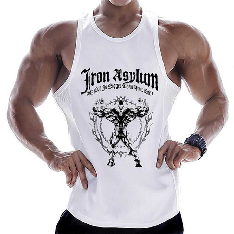 Acheter c16 Gym-inspired Printed Bodybuilding and fitness cotton Tank Top for Men