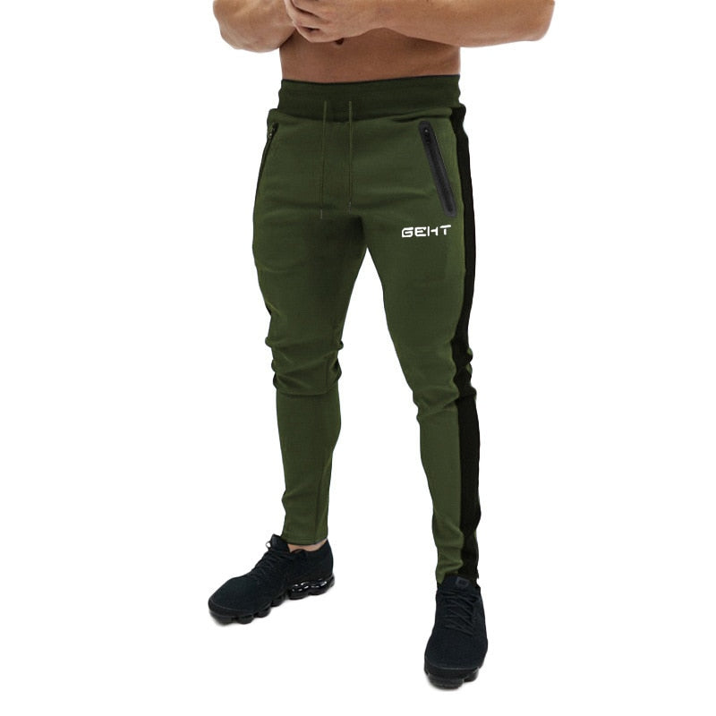 Acheter army-green-1-h Skinny Fit cotton Gym and Fitness Joggers for Men