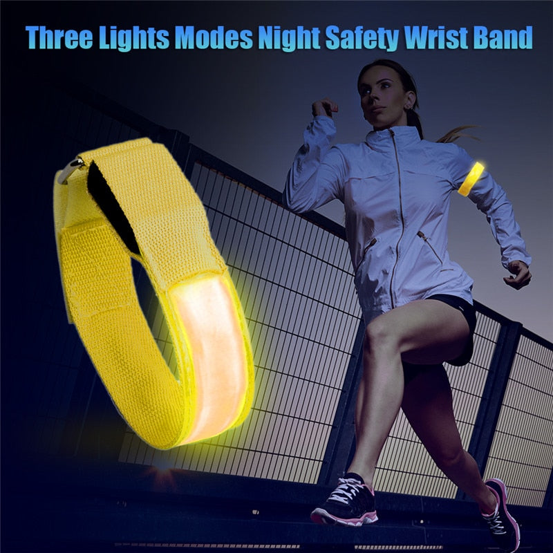 Outdoor Sports Night Running Armband Led Light Safety Belt Arm and Leg