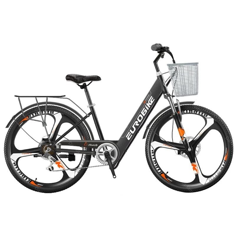 26 Inch Electric Carbon Bike Two Wheels Electric Bicycles 250W 36V Smart Eletric Bicycle For Adults With Double Brakes System - 0