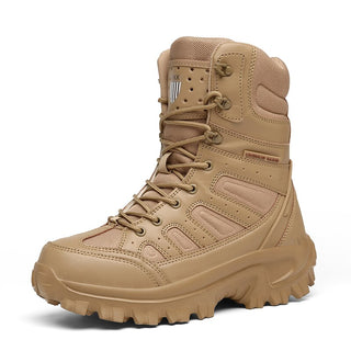 Buy sand-color Military -Style Non-slip &amp; Waterproof Ankle Boots for Men