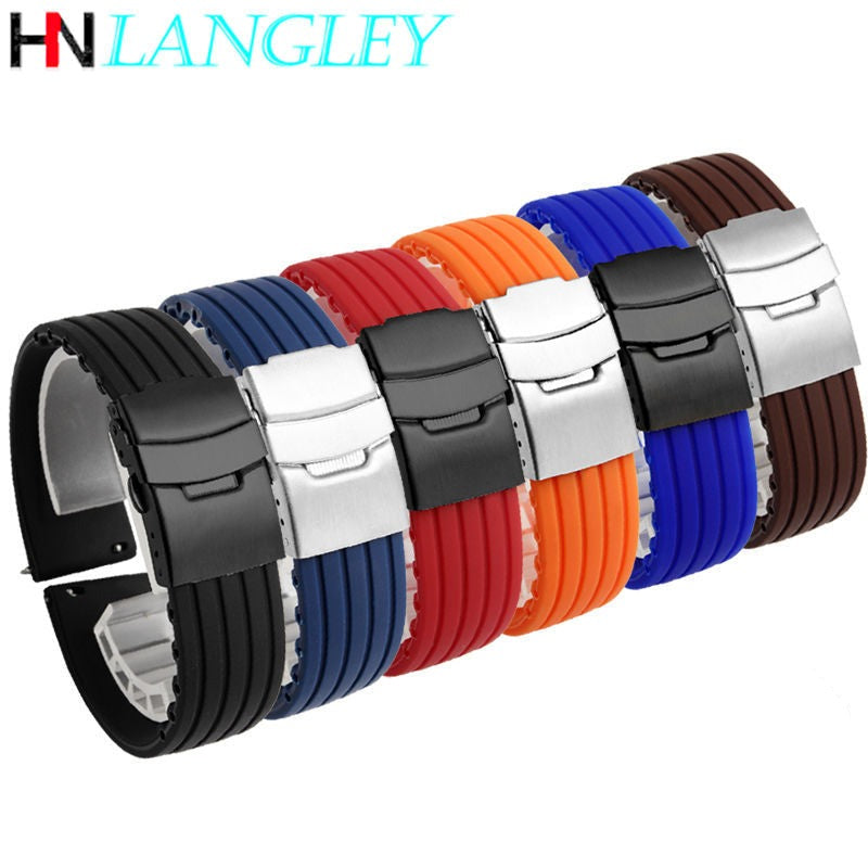 20mm 22mm Quick Release Silicone Watch Bands For Samsung Active 43mm 